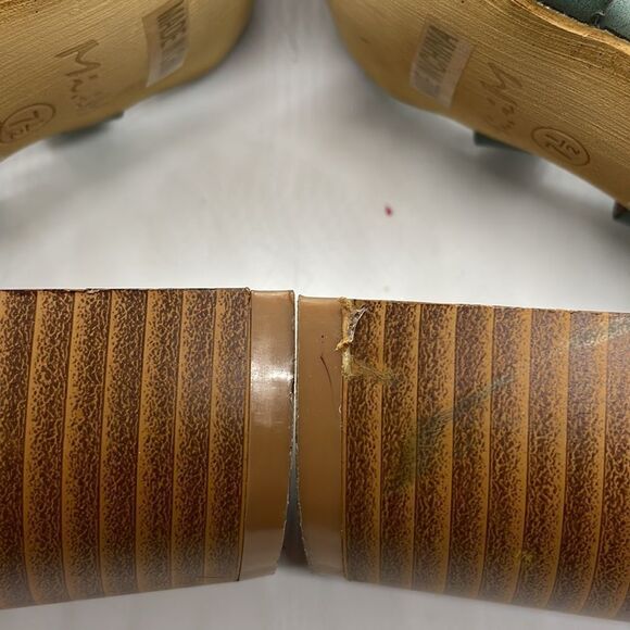 Trendy Mi.im Prague Teal Gladiator Style Sandals Size 7.5 Block Heel - Picture 11 of 13